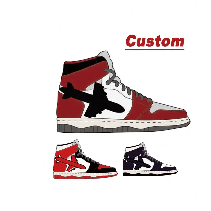 Factory Customize Sample Free Design Original Brand Weathered Upper Sports Shoes Custom LOGO Men Basketball Style Sneakers