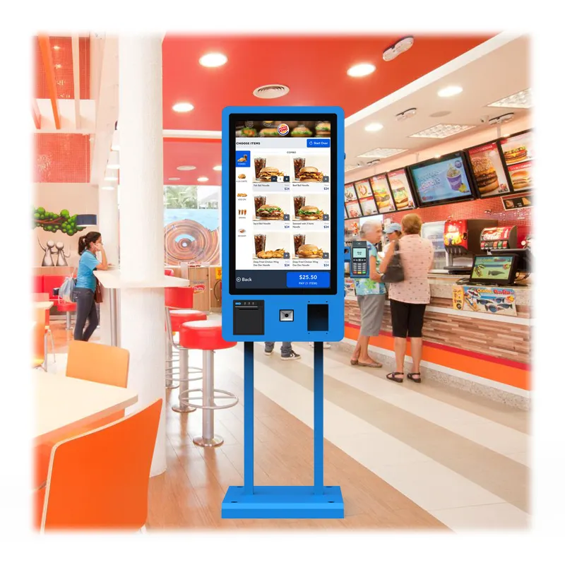 Kiosk thanh toán đơn hàng tự phục vụ cho quản lý hàng đợi tùy chỉnh phong cách cửa trước tự dịch vụ đặt hàng thanh toán QR thanh toán