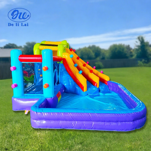 Castillo Inflable Comercial para Niños con Tobogán y Piscina, Material <span class=keywords><strong>de</strong></span> PVC, Certificado CE, para Fiestas y <span class=keywords><strong>Entretenimiento</strong></span> - Product Image 1