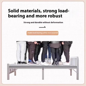 Moderno portatile 1.2 metri singolo doppio letto pieghevole in ferro metallo Design semplice per il piccolo adulto piatto duro pranzo per la famiglia - Product Image 4