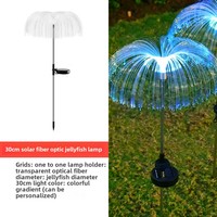 Lampes solaires LED IP65 multicolores en forme de méduse, feux d'artifice, petite décoration de jardin, atmosphère de pluie de météores de Noël en fibre optique