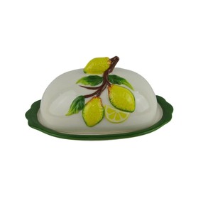Nuovo disegno <span class=keywords><strong>limone</strong></span> pattern di ceramica burro piatto piatto con coperchio - Product Image 2