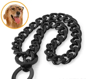TTT vendita calda pesante catena da allenamento in acciaio inox cubano Pitbull oro collare per cani