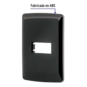 Volteck piastra modulo 1 scatola nera italiana con 12 unità di spine e prese nere italiane - Product Image 2