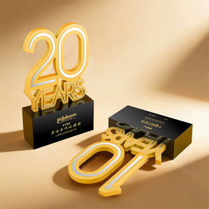 Trofeo Personalizzato in Metallo con Stampa UV, Coppa Commemorativa, Nuovo Trofeo Dorato con Numero, Modello Souvenir con Logo Aziendale Artistico - Product Image 4