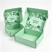 Boîte d'emballage en papier personnalisée avec logo pour Noël, avec poignée, boîte cadeau Père Noël, boîte à chocolats et bonbons pour le Nouvel An, boîte à cadeaux pour fête
