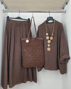 ชุดมุสลิมผู้หญิงคุณภาพสูง สวมใส่สบาย สไตล์มาเลเซีย ชุดเซ็ต <span class=keywords><strong>2</strong></span> ชิ้น ชุดลำลองฤดูร้อนสำหรับผู้หญิงมุสลิม เสื้อผ้าผู้หญิงมุสลิม - Product Image 3