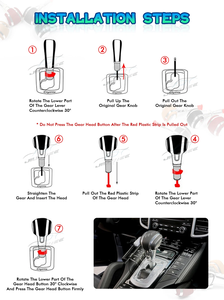 Gear Shift Knob For Porsche Cayenne 2011 2012 2013 2014 2015 2016 2017 Carbon Fiber Shift Lever Ball Head Modification Parts - Product Image 6