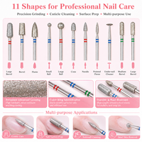 Brocas de Carburo de Diamante Profesionales de Envío Rápido para Limpieza de Cutículas, Brocas Eléctricas para Manicura, Accesorios para Taladro de Uñas