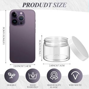 50ml 100ml 120ml PET Cosmetic Jars <b>Plastic</b> Screw Top Body Scrub Containers - Product Image 2