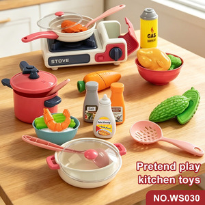 Set <span class=keywords><strong>Giocattolo</strong></span> Cucina in Miniatura Personalizzato per Bambine, Gioco di Ruolo con Pentole e Verdure Tagliabili - Product Image 2