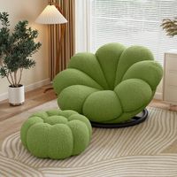 Sillón Giratorio con Forma de Nube, Tipo Puff, para Sala de Estar, Dormitorio, Maquillaje o Lectura