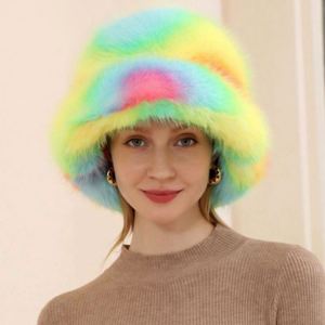 Sombrero de Pescador de Piel Sintética Personalizado al por Mayor para Mujer, Gorro de Invierno Cálido, Suave y Esponjoso, Informal para Viajes - Product Image 5