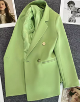 Veste de Costume Élégante pour Femme, Nouvelle Version Coréenne Printemps-Automne 2026, Style Célébrité Internet, Double Boutonnage, pour Affaires