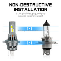 Kaidengzhe Neue 12V Mini C20 LED-Scheinwerferbirne H11 9005 9006 64W 6400LM 6000K Canbus 1:1 Beam Plug & Play IP67 Wasserdicht