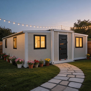 Maison conteneur extensible moderne de 20 pieds, préfabriquée, de luxe, certifiée ISO, pour jardin, ADU, bâtiment modulaire préfabriqué, hôtel, maison - Product Image 1