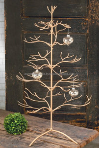 5-Tier Metal Ornament <b>Stand</b> in Gold-Plated Finished with Elegant Design Perfect for Hanging Ornaments and Festive Home Decor - Product Image 3