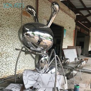 Custom metallo moderno artigianato grande scultura Hotel giardino ottone bronzo acciaio inossidabile formica all'aperto scultura commerciale animale - Product Image 2