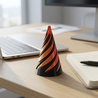 Jouet anti-stress en spirale imprimé en 3D, jouet de bureau en forme de cône, illusion d'optique, plastique, manuel, cadeau de relaxation