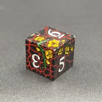 Ensemble de dés en métal DND personnalisables de 16 mm, motif fleur de prunier, alliage de zinc, dés carrés D6, jeux de rôle Dungeons & Dragons, jeux de société haut de gamme