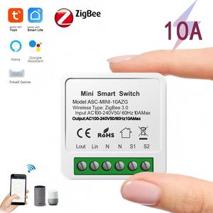 Interrupteur intelligent Zigbee Zowie Z10A avec contrôle par application, compatible Alexa/<span class=keywords><strong>Google</strong></span> <span class=keywords><strong>Home</strong></span>, fil neutre requis, 120V US pour applications DIY à faible consommation - Product Image 2