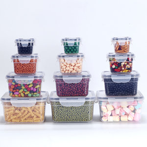 ภาชนะพลาสติกใสปลอดสาร BPA 16ชิ้นภาชนะเก็บอาหารในครัวแบบสุญญากาศภาชนะสำหรับเตรียมอาหารพร้อมฝาปิด - Product Image 6