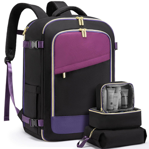 Mochila de moda de gran capacidad con cremallera, bolsa de equipaje escalable ligera para ordenador portátil de viaje de negocios transfronterizo - Product Image 1