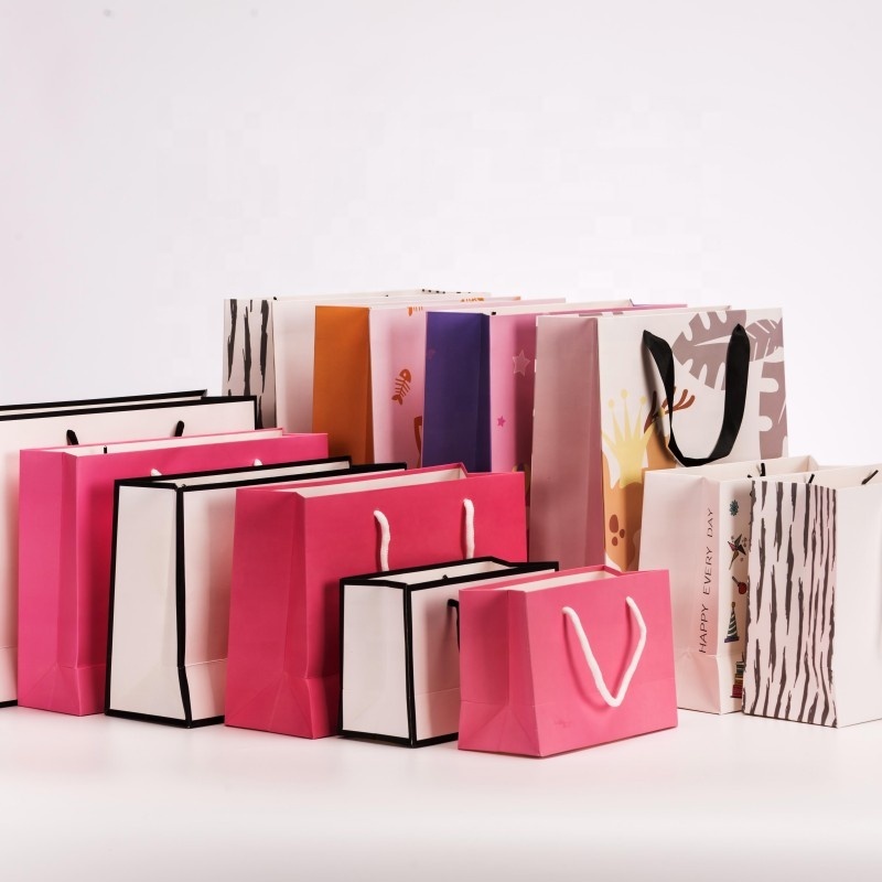 Romantic Red Gift Paper Bags with