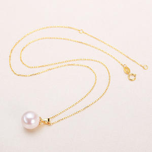 Collar con Colgante de Perla de Agua Dulce Edison de 11 mm de Zhuji, Cadena de Clavícula con Cierre de Plata S925 para Mujer - Product Image 3