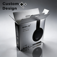 Caja de Papel para Auriculares Bluetooth con Logotipo Personalizado, para Productos Electrónicos, con Grabado, Laminado Mate e Impresión