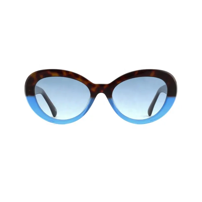 New Arrival Custom Logo Women Fashion Round Small Eye Uv400 Polarized Shades Acetate Sunglasses 2022
