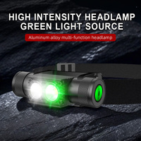 Lampe frontale LED rechargeable USB-C puissante en aluminium avec batterie au lithium 18650 pour le camping, la course et la pêche (vente en gros)