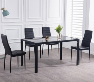 Set <span class=keywords><strong>da</strong></span> <span class=keywords><strong>Pranzo</strong></span> Contemporaneo in Pelle con Gambe in Metallo Moderne per <span class=keywords><strong>Cucina</strong></span> <span class=keywords><strong>e</strong></span> <span class=keywords><strong>Sala</strong></span> <span class=keywords><strong>da</strong></span> <span class=keywords><strong>Pranzo</strong></span>, Arredamento per la Casa - Product Image 4