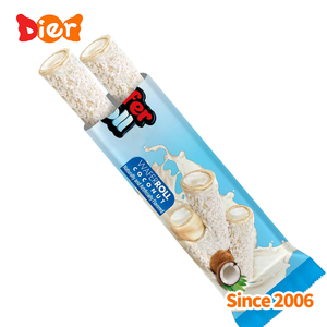 ODM all'ingrosso personalizzato Private Label Halal biscotti croccanti bastoncini di cocco Wafer rotoli di Wafer arrotolati biscotti al cocco rivestito Snack - Product Image 6