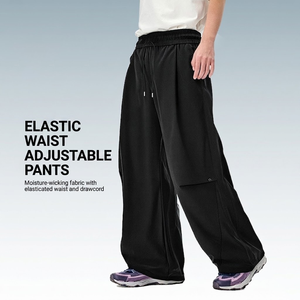 Pantalon Homme Printemps-Été 2025 en Soie Glacée Climatiseante, Coupe Droite, Extensible dans les Quatre Sens, <span class=keywords><strong>L</strong></span>éger, Style Parachutiste, Disponible jusqu'à 6XL - Product Image 1