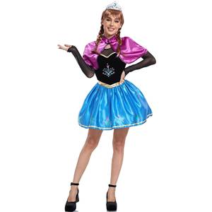 Disfraces de Princesa Anna y Elsa de Anime para Halloween, Disfraz de Reina de las Nieves para Adultos, Disfraz de Fantasía para Mascarada - Product Image 1