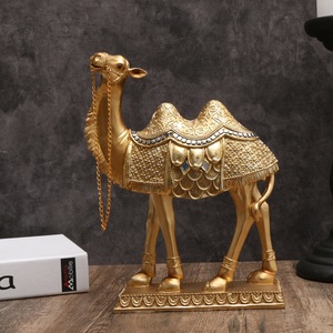 Décoration d'intérieur de luxe, statue de chameau en résine moderne, sculpture d'art de chameau arabe, objets décoratifs pour le salon, ornement de table - Product Image 2
