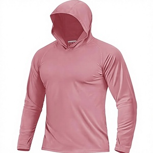 <b>Men's</b> <b>Pink</b> Hooded Long Sleeve Quick Dry Regular Fit Casual <b>Sweatshirt</b> - Product Image 1