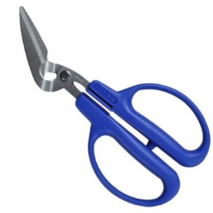 Tijeras de hoja curva Hasegawa Ps-40H de acero inoxidable azul de grado industrial para cajas de cartón grueso - Product Image 1