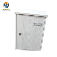 Boîte aux lettres murale moderne pour villa de jardin, verrouillable, en métal, pour extérieur, fabriquée aux États-Unis