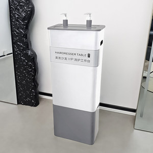 Nouvelle table de travail en cuir tendance pour salons de <span class=keywords><strong>coiffure</strong></span> et instituts de beauté, avec armoire de rangement pour shampoing - Product Image 3