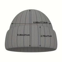 Bonnet tricoté unisexe en acrylique jacquard côtelé réversible, imprimé numérique, chaud et décontracté pour l'automne et l'hiver, idéal pour l'extérieur – Vente en gros
