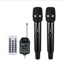 Microphone sans fil UHF portable à commande à distance DSP rechargeable haute puissance 2200 mAh en métal M510+N41 pour discours et karaoké