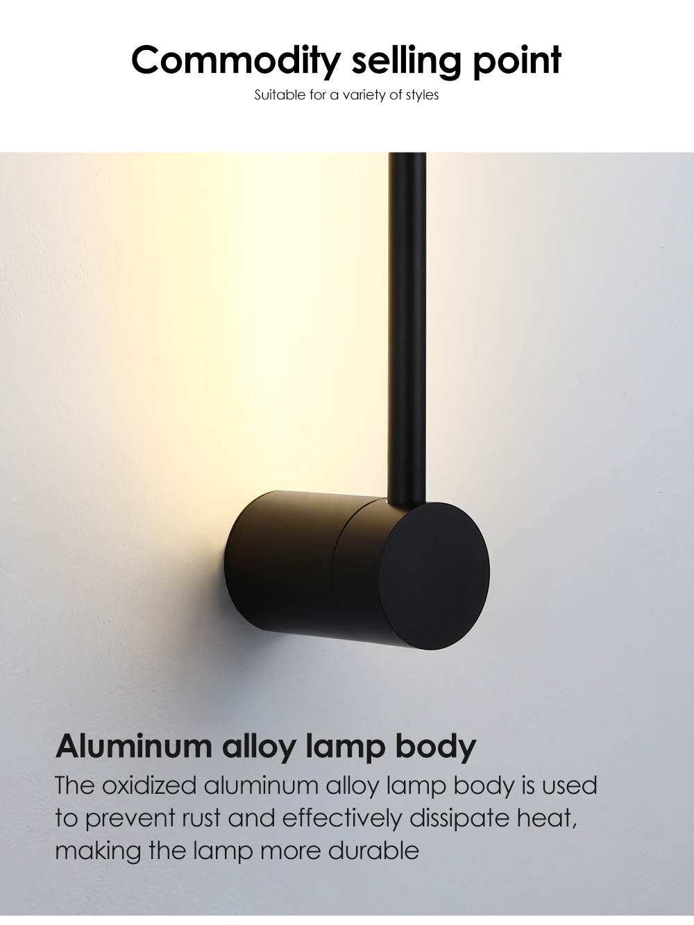 Modern Line Lamp Simple Rotatable Iron Black Warm Led Aluminum Minimalist Decorative Wall Lamp For Bedroom