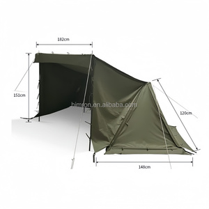 Carpa de Techo Ligera de 220G de Poliéster y Algodón, Refugio de Alta Calidad para una Persona, para Campismo, Senderismo, Supervivencia en la Naturaleza y Bushcraft - Product Image 5