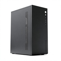 Meway Q1 Siyah Mini Tower PC Kasası ITX MicroATX Uzun GPU Desteği 3.5 HDD DIY Oyun Bilgisayarı Kasası Çelik Hasır Ön Panel 2 Fanlı