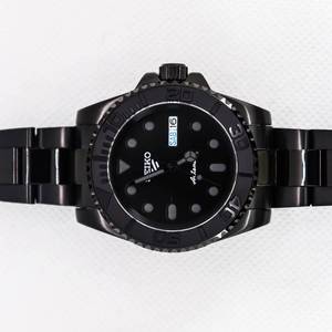 Ultra-thin minimalist stainless steel strap custom brand 40mm diameter NH36 movement mechanical <b>black</b> men's <b>watch</b> - Product Image 3