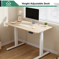 Bureau électrique ergonomique entièrement personnalisable avec cadre réglable en hauteur à double moteur pour position assise ou debout