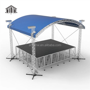 Nền tảng sân khấu di động tùy chỉnh cho các sự kiện ngoài trời có thể điều chỉnh chiều cao 6 trụ vòm mái Spigot Bolt cấu trúc giàn cho - Product Image 4