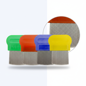 Peigne en acier inoxydable haute sécurité pour chiens à poils longs, prévient les nœuds, utilisation à domicile pour adultes et enfants, peigne anti-poux - Product Image 1